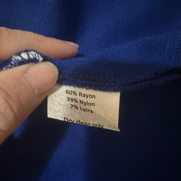 Sara Campbell Royal Blue Button Up Knit Blazer Size Medium Nautical Mid-length - Picture 8 of 10